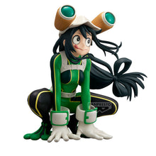 Load image into Gallery viewer, Free UK Royal Mail Tracked 24hr delivery 

Beautiful statue of Tsuyu Asui from the popular anime series My Hero Academia. This statue is launched by Banpresto as part of their latest Glitter &amp; Glamours collection. 

The statue is created beautifully, showing Tsuyu Asui posing beautifully in her Hero outfit. -Stunning! 

This PVC figure stands at 14cm tall, and packaged in a gift/collectible box from Bandai.

Official brand: Banpresto / Bandai 

EAN: 4983164297478

Excellent gift for any My Hero Academia fan
