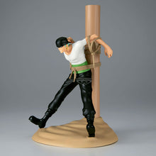 Load image into Gallery viewer, Free UK Royal Mail Tracked 24hr delivery 

Remarkable figure of Roronoa Zoro from the legendary anime ONE PIECE. This astounding statue is launched by Banpresto as part of their latest Pirate figure collection.

This amazing statue captures the classic scene perfectly, adapted directly from the anime and created in great fashion. -Stunning! 

This PVC statue stands at 13cm tall, and packaged in a gift/collectible box from Bandai. 

Official brand: Banpresto / Bandai

EAN: 4983164297584 

Excellent gift for 

