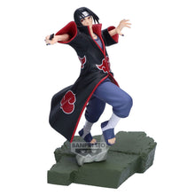 Load image into Gallery viewer, Free UK Royal Mail Tracked 24hr delivery 

Striking figure of Itachi Uchiha from the Legendary anime series Naruto Shippuden. This amazing statue is launched by Banpresto as part of their latest combination batter series. 

The creator did an fantastic job creating this piece, showing Itachi posing in his Akatsuki Cloak, captured in battle and holding his kunai. -Stunning! 

This PVC statue stands at 16cm tall, and packaged in a gift / collectible box from Bandai. 

Official brand: Banpresto / Bandai

EAN: 

