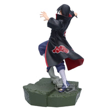 Load image into Gallery viewer, Free UK Royal Mail Tracked 24hr delivery 

Striking figure of Itachi Uchiha from the Legendary anime series Naruto Shippuden. This amazing statue is launched by Banpresto as part of their latest combination batter series. 

The creator did an fantastic job creating this piece, showing Itachi posing in his Akatsuki Cloak, captured in battle and holding his kunai. -Stunning! 

This PVC statue stands at 16cm tall, and packaged in a gift / collectible box from Bandai. 

Official brand: Banpresto / Bandai

EAN: 
