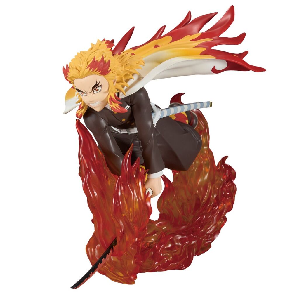 Free UK Royal Mail Tracked 24hr delivery  

Striking statue of Kyōjurō Rengoku from the popular anime series Demon Slayer. This Fiery statue is launched by Banpresto as part of their latest Vibration Stars Collection. 

The creator did a fantastic job with this piece, showing Rengoku posing in battle, performing his flame breathing technique, and striking with his flame hashira sword. Captured in motion perfectly. 

This PVC statue stands at 14cm tall, and packaged in a gift/collectible box from Bandai. 