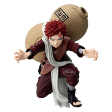 Load image into Gallery viewer, THE SAND KAZEKAGE UNLEASHES HIS POWER
Bring the formidable power of Gaara to your collection with this officially licensed Naruto Shippuden Vibration Stars Gaara II Figure, produced by Banpresto / Bandai Spirits.

Gaara is captured in a dramatic battle-ready pose, crouched low with both hands extended as though preparing to unleash his devastating sand techniques. His enormous sand gourd dominates the silhouette behind him, instantly making this one of the most recognisable Gaara designs.

The figure recrea
