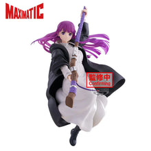 Load image into Gallery viewer, Fern Unleashes Her Magic
Bring the talented young mage Fern to your collection with this officially licensed Frieren: Beyond Journey’s End Maximatic Figure by Banpresto / Bandai Spirits.

Fern is beautifully recreated in her familiar black-and-white mage outfit, wielding her staff as her flowing purple hair and clothing create a fantastic sense of movement. The dynamic pose captures Fern ready for battle while retaining the calm and composed presence that makes her such a memorable character in Frieren: Bey
