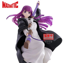 Load image into Gallery viewer, Fern Unleashes Her Magic
Bring the talented young mage Fern to your collection with this officially licensed Frieren: Beyond Journey’s End Maximatic Figure by Banpresto / Bandai Spirits.

Fern is beautifully recreated in her familiar black-and-white mage outfit, wielding her staff as her flowing purple hair and clothing create a fantastic sense of movement. The dynamic pose captures Fern ready for battle while retaining the calm and composed presence that makes her such a memorable character in Frieren: Bey
