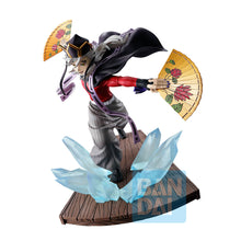 Load image into Gallery viewer, Free UK Royal Mail Tracked 24hr delivery 

Stunning statue of Doma (Upper Rank Two of the Twelve Kizuki) from the popular anime series Demon Slayer. This statue is launched by ICHIBANSHO FIGURE as part of their latest collection. 

This beautiful piece is created exceptionally, showing Doma captured in battle, leaping forward from the wooden floor, and holding his fans. -Stunning! 

This PVC statue stands at 15cm tall, and packaged in a gift/collectible box from Bandai.

Official brand: ICHIBANSHO FIGURE / 

