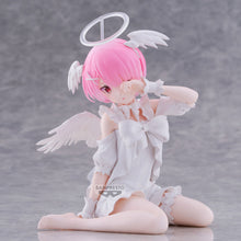 Load image into Gallery viewer, Free UK Royal Mail Tracked 24hr delivery 

Beautiful statue of Ram from the popular anime series Re: Zero - Starting Life in Another World. This figure is launched by Banpresto as part of their latest Relax Time collection - Sweet Angel. 

The creator did a fabulous work on this piece, showing Ram posing beautifully in her Angel wings outfit. -Stunning! 

This PVC statue stands at 13cm tall, and packaged in a gift / collectible box from Bandai.

Official brand: Bandai / Banpresto 

EAN: 4573102712875

Excel
