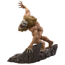 Load image into Gallery viewer, Bring home the Ferocity of the Jaw 

Bring the terrifying power of the Jaw Titan to your collection with this officially licensed Attack on Titan Battle of Heaven and Earth Ichibansho Figure by Bandai Spirits.

Captured in a fierce, dynamic pose, the Jaw Titan charges forward across a rugged rocky base, showcasing its muscular physique, distinctive facial armour and fearsome jaws. The detailed sculpting and aggressive stance perfectly capture the speed and ferocity that make the Jaw Titan such a 
