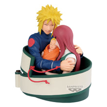 Load image into Gallery viewer, A Heartwarming Tribute to Naruto's Family

Celebrate one of the most emotional family bonds in Naruto Shippuden with this officially licensed Minato, Naruto &amp; Kushina Naruto 72 Series Figure by Banpresto / Bandai Spirits.

This beautifully designed 13cm collectible captures Minato Namikaze and Kushina Uzumaki lovingly holding baby Naruto, creating a touching family scene that stands apart from traditional battle-focused Naruto figures.

With expressive character details and a wonderfully sentimental des
