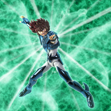 Load image into Gallery viewer, Awaken the Power of Pegasus Seiya&nbsp;

Bring the legendary Pegasus Saint to your collection with this officially licensed Pegasus Seiya Final Bronze Cloth Original Colour Edition Figure by Bandai / Tamashii Nations.

Inspired by Saint Seiya, this premium collectible recreates Seiya in his iconic Final Bronze Cloth, featuring striking metallic blue armour, detailed sculpting and extensive interchangeable parts that allow collectors to recreate a variety of memorable poses and attacks.

Complete with effect
