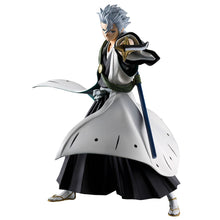 Load image into Gallery viewer, UNLEASH THE FROZEN POWER OF CAPTAIN HITSUGAYA
Bring one of the Soul Society's most recognisable captains to your collection with this officially licensed Tōshirō Hitsugaya Ichibansho Masterlise Figure from Bleach, released as part of the Stirring Souls Vol. 4 collection by Bandai Spirits.

Tōshirō is captured in a commanding battle-ready pose wearing his distinctive Soul Reaper uniform and Captain's haori, with his Zanpakutō Hyorinmaru drawn and ready for combat. His unmistakable spiked white hair, focused 
