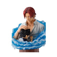 Load image into Gallery viewer, The Bond That Inspired a Future Pirate King

Relive one of the most heartfelt connections in anime history with this magnificent Shanks and Monkey D. Luffy Revible Moment Figure from Bandai Spirits.

Standing approximately 15cm tall, this beautifully detailed One Piece collectible captures a touching moment between Red-Haired Shanks and a young Monkey D. Luffy, celebrating the friendship and inspiration that helped shape Luffy's dream of becoming the Pirate King.&nbsp;

The figure depicts Shanks gently rest
