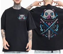 Load image into Gallery viewer, Free UK Royal Mail Tracked 24hr delivery
 
Stunning design of Inosuke Hashibira - Demon Slayer -  Japanese Anime T-shirt. 
  
This high quality cotton T-shirt is lightweight and comfortable to wear.

Premium DTG technology prints the design directly onto the T-shirt which makes the design really stand out, easy to wash, and the colours will not fade or crack.

Excellent gift for any Demon Slayer fan.

Material: 100% Cotton
