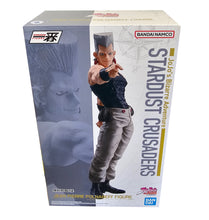 Load image into Gallery viewer, Free UK Royal Mail Tracked 24hr delivery 

Incredible statue of Jean Pierre Polnareff from the popular anime JoJo&#39;s Bizarre Adventure. This amazing statue is launched by Ichibansho Figure as part of their latest Masterlise collection - Stardust Crusaders. 

The creator completed this piece excellently, showing Jean Pierre Polnareff posing confidently, pointing his finger. -Stunning! 

This PVC statue stands at 25cm tall, and packaged in a gift/collectible box from Bandai.

Official brand: Ichibansho Figure 
