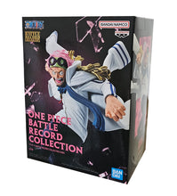 Load image into Gallery viewer, Free UK Royal Mail Tracked 24hr delivery 

Breathtaking statue of Koby from the legendary anime series ONE PIECE. This amazing statue is launched by Banpresto as part of their latest Battle Record Collection. 

The creator has completed this piece remarkably,  showing Koby posing amazingly in his marine outfit leaping into the air, captured in motion perfectly. -Stunning! 

This PVC statue stands at 17cm tall, and packaged in a beautiful gift/collectible box from Bandai. 

Official brand: Bandai / Banpresto
