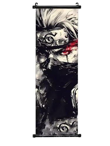 Free UK Royal Mail Tracked 24hr delivery

Stunning wall scroll showing Kakashi Hatake from the popular anime series Naruto.

The scroll is made of premium Oxford fabric silk material. High-quality DTG print design.

Easy assemble (Open, reveal, push in the hooks, and up you go).

Excellent gift for any Jujutsu Kaisen fan.

Size: 25cm x 70cm

Excellent piece of art to decorate your space, and show off to family and friends.