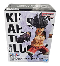 Load image into Gallery viewer, Free UK Royal Mail Tracked 24hr delivery   High-detailed premium statue of Monkey D. Luffy (Gear 4 technique) from the legendary anime series ONE PIECE. This figure is launched by Banpresto as part of their amazing King of Artist collection.  The figure is created meticulously showing Monkey D. Luffy posing in battle mode, with his Gear 4 form. 
