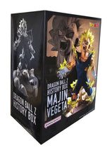 Load image into Gallery viewer, Free UK Royal Mail Tracked 24hr delivery

Stunning statue of Vegeta (Majin form) from the legendary anime Dragon Ball Z. This awesome is launched by Banpresto as part of their latest History Box collection. 

The creator did a spectacular job producing this piece, showing Majin Vegeta posing in rage mode, standing on the battle ground. Sculpted in immense details, from the facial expression, muscle definition, all the way down to the stand. - Stunning! 

Official brand: Banpresto / Bandai

EAN: 498316429199
