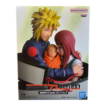 Load image into Gallery viewer, A Heartwarming Tribute to Naruto's Family

Celebrate one of the most emotional family bonds in Naruto Shippuden with this officially licensed Minato, Naruto &amp; Kushina Naruto 72 Series Figure by Banpresto / Bandai Spirits.

This beautifully designed 13cm collectible captures Minato Namikaze and Kushina Uzumaki lovingly holding baby Naruto, creating a touching family scene that stands apart from traditional battle-focused Naruto figures.

With expressive character details and a wonderfully sentimental des
