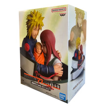 Load image into Gallery viewer, A Heartwarming Tribute to Naruto's Family

Celebrate one of the most emotional family bonds in Naruto Shippuden with this officially licensed Minato, Naruto &amp; Kushina Naruto 72 Series Figure by Banpresto / Bandai Spirits.

This beautifully designed 13cm collectible captures Minato Namikaze and Kushina Uzumaki lovingly holding baby Naruto, creating a touching family scene that stands apart from traditional battle-focused Naruto figures.

With expressive character details and a wonderfully sentimental des
