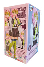 Load image into Gallery viewer, Free UK Royal Mail Tracked 24hr delivery   Beautiful statue of Mitsuri Kanroji from the popular anime series Demon Slayer. This statue is launched by Banpresto as part of their latest  Glitter &amp; Glamours collection.   The statue is created beautifully, showing Mitsuri posing elegantly wearing her Hashira uniform, and with her Nichirin sword attached on her side. - Truly stunning !   This PVC figure stands at 22cm tall, and packaged in a gift/collectible box from Bandai.
