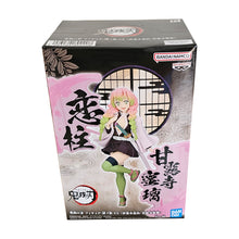 Load image into Gallery viewer, Free UK Royal Mail Tracked 24hr delivery    Stunning statue of Mitsuri Kanroji from the popular anime series Demon Slayer. This fabulous figure is launched by Bapresto as part of their latest Kimetsu no Yaiba EX collection.   This figure is created beautifully, showing Mitsuri poising stunningly in her hashira uniform, with her Nichirin sword attached at the side, and her Love breathing symbol around the stand.
