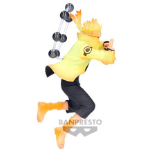 Load image into Gallery viewer, Naruto's Nine-Tails Chakra Power Unleashed
Bring the power of Naruto Uzumaki to your collection with this officially licensed Naruto Shippuden Vibration Stars Figure by Banpresto / Bandai Spirits.

Naruto is recreated in his striking Nine-Tails Chakra Mode, featuring his distinctive golden-yellow appearance, black detailing and the Truth-Seeking Balls positioned dramatically behind him. His battle-ready stance and hand sign capture the intensity and determination of Naruto as he prepares to unleash his powe
