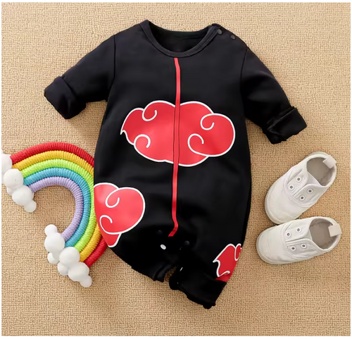 Free UK Royal Mail Tracked 24hr delivery

This super cute jumpsuit adapted from the popular anime series Naruto Shippuden is made of super soft cotton, the material makes the jumpsuit really soft and breathable, comfortable to wear with easy buttoned designed trousers for nappy change.

Transform your baby with this amazing outfit, and look super cute and super cool, and its super comfortable too.

Excellent gift for any anime fan who has a new-born baby in the family.

Sizes:

Age: 0-3 months Size (59)

Ag