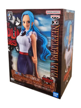 Load image into Gallery viewer, Free UK Royal Mail Tracked 24hr delivery 

Beautiful statue of Nefertari Vivi (Known as Miss Wednesday) from the legendary anime ONE PIECE. This awesome figure is launched by Banpresto as part of their latest The Grandline Series. 

This figure is created stunningly showing Nefertari posing elegantly in her white blouse and dress. 

This PVC statue stands at 18cm tall, and packaged in a gift/collectible box from Bandai.

Official brand: Banpresto / Bandai

EAN: 4983164288315
