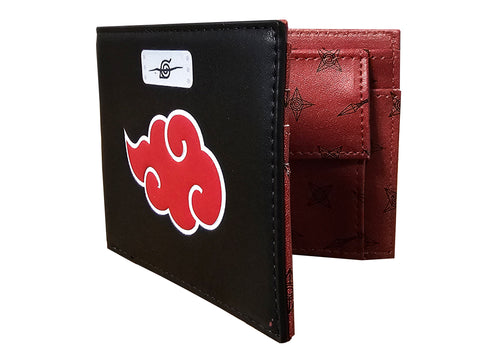 Free UK Royal Mail Tracked 24hr delivery 

Offical Naruto Cloud (Akatsuki) wallet. 

This stunning wallet is launched by Karactermania as part of their latest collection. This PVC leather wallet is created beautifully, showing the Cloud Akatsuki logo and the Kanji symbol on the other side. 

Multiple compartments for credit card, coin section, and large central pocket for banknotes and tickets/receipts. 