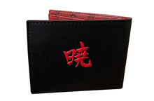 Load image into Gallery viewer, Free UK Royal Mail Tracked 24hr delivery 

Offical Naruto Cloud (Akatsuki) wallet. 

This stunning wallet is launched by Karactermania as part of their latest collection. This PVC leather wallet is created beautifully, showing the Cloud Akatsuki logo and the Kanji symbol on the other side. 

Multiple compartments for credit card, coin section, and large central pocket for banknotes and tickets/receipts. 
