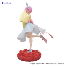 Load image into Gallery viewer, Free UK Royal Mail Tracked 24hr delivery 

Beautiful statue of Ram from the popular anime RE:ZERO - Starting Life in Another World. This stunning figure is launched by Good Smile Company as part of their latest Exceed Creative figure collection - Little Rabbit girl. 

This statue is created beautifully, showing Ram posing elegantly in her Japanese traditional rabbit outfit, and standing on top of a red lotus flower. - Stunning.

This PVC statue stands at 21cm tall, and packaged in a gift/collectible box fro
