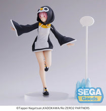 Load image into Gallery viewer, Free UK Royal Mail Tracked 24hr delivery   Beautiful statue of Rem from the popular anime series Re:Zero Starting Life in Another World. This figure is launched by SEGA as part of their latest Luminasta collection.  This figure is created beautifully, showing Rem posing beautifully in her super cute Penguin outfit, standing beside her pop up stand. The stand can also used as a pen holder. 
