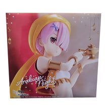 Load image into Gallery viewer, Free UK Royal Mail Tracked 24hr delivery 

Stunning statue of Ram from the popular anime Re:Zero Starting Life in Another World. This figure is launched by Good Smile Company as part of their latest SSS (Super Special Series) - &quot;Arabian Nights&quot;. 

This figure is created meticulously, showing Ram posing elegantly in her Arabian outfit, holding the lamp - Stunning !

This PVC statue stands at 21cm, and packaged in gift/collectible box from Good Smile Company.

Official brand: Good Smile Company
