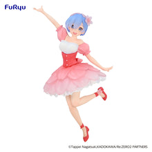 Load image into Gallery viewer, Free UK Royal Mail Tracked 24hr delivery

Beautiful statue of Rem from the popular anime Re:Zero Starting Life in Another World. This gorgeous statue is launched by Good Smile Company as part of their latest FuRyu &quot;Trio Try It&quot; collection. 

This figure is created remarkably, showing Rem posing beautifully in her Cherry Blossom dress. -Stunning! 

This PVC statue stands at 21cm tall, and packaged in a gift/collectible box from Good Smile Company. 

Official brand: Good Smile Company

EAN: 4580736403840

Exc
