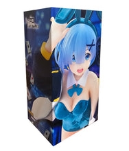 Load image into Gallery viewer, Free UK Royal Mail Tracked 24hr delivery 

Beautiful statue of Rem from the popular anime series Re:Zero - Starting Life In Another World. This gorgeous statue is launched by Taito figures as part of their latest Coreful collection -Jacket Bunny Ver. 

This statue is sculpted meticulously, showing Rem posing stunningly in her Bunny oufit and jacket. 

This PVC statue stands at 18cm tall, and packaged in a gift/collectible box from Taito figures. 

Official brand: Taito

EAN: 840342403776

Excellent gift for
