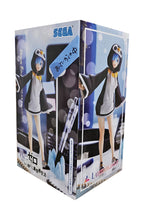 Load image into Gallery viewer, Beautiful statue of Rem from the popular anime series Re:Zero Starting Life in Another World. This figure is launched by SEGA as part of their latest Luminasta collection.  This figure is created beautifully, showing Rem posing in her super cute Penguin outfit, standing beside her pop up stand. The stand can also used as a pen holder.   This PVC statue stands at 20cm tall (pop up pen holder stand included), and packaged in a gift collectible box from SEGA.   Official brand: SEGA
