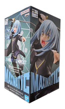 Load image into Gallery viewer, Free UK Royal Mail Tracked 24hr delivery    Striking statue of Rimuru Tempest from the popular anime That Time I Got Reincarnated as a Slime. This amazing figure is launched by Banpresto as part of their latest MAXIMATIC collection - Celebrating the 10th Anniversary - The Rimuru Tempest II figure.   This statue is created meticulously, showing Rimuru Tempest posing in battle mode, holding his sword. Truly amazing !  This PVC figure stands at 20cm tall, and packaged in a gift collectible box from Bandai. 
