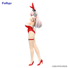 Load image into Gallery viewer, Free UK Royal Mail Tracked 24hr delivery 

Stunning statue of Super Sonico, she is known as the mascot for Nitroplus' annual live music festival event "Nitro Super Sonico". This amazing figure is launched by Good Smile Company as part of their latest BiCute Bunnies collection. 

This statue is created in beautiful fashion, showing Super Sonico posing beautifully in her red and white BiCute bunnies outfit. -Stunning!

This PVC statue stands at 30cm tall and packaged in a gift/collectible box from Good Smile 

