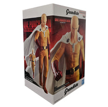 Load image into Gallery viewer, Free UK Royal Mail Tracked 24hr delivery 

Spectacular statue of Saitama from the popular anime One Punch Man. This fabulous statue is launched by Banpressto as part of their latest Grandista collection. 

This statue is created perfectly, showing Saitma in Hero suit, and ready for battle. The details are immense, from the facial, emotions, all the way down to the creases of the clothing - all sculpted perfectly. - Stunning! 

This PVC statue stands at 27cm tall, and packaged in a gift/collectible box from 
