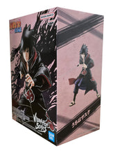Load image into Gallery viewer, Free UK Royal Mail Tracked 24hr delivery 

Striking statue of Sasuke Uchiha from the popular anime series Naruto Shippuden. This statue is launched by Banpresto as part of their latest Vibration Stars Collection. - Sasuke Uchiha IV. 

This figure is created in immense detail, showing Sasuke posing in battle mode, wearing his classic Akatsuki cloud uniform, and holding his sword. 
