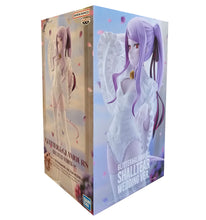 Load image into Gallery viewer, Elegance Meets Darkness with Shalltear
Add the captivating Shalltear Bloodfallen to your collection with this officially licensed Overlord Glitter &amp; Glamours Wedding Ver. Figure by Banpresto / Bandai Spirits.

Shalltear is beautifully recreated in an elegant white wedding-inspired outfit, offering a striking contrast to her normally dark and formidable appearance. Her flowing lavender hair, distinctive red eyes and delicate outfit detailing have been carefully sculpted to capture her unmistakable character.
