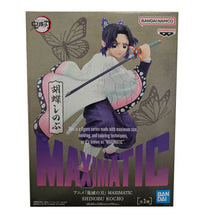 Load image into Gallery viewer, Free UK Royal Mail Tracked 24hr delivery

Gorgeous statue of Shinobu Kochō from the popular anime series My Hero Academia. This amazing figure is launched by Banpresto as part of their latest Maximatic collection.  

This statue is sculpted in immense detail, showing Shinobu Kochō posing in battle, holding her nichirin sword, and ready to perform her breathing technique. -Stunning! 

This PVC statue stands at 18cm tall, and packaged in a gift/collectible box from Bandai.

Official brand: Banpresto / Bandai

