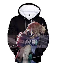 Load image into Gallery viewer, Free UK Royal Mail Tracked 24hrs delivery

Cool design of My Hero Academia - Himiko Toga

Premium DTG technology prints the design directly onto the hoodie which makes the design really stand out, easy to wash, and the colours will not fade or crack.

The silken style of this polyester hoodie makes it lightweight and comfortable to wear. A large front pocket and an adjustable hood with drawstrings.
