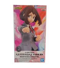 Load image into Gallery viewer, Free UK Royal Mail Tracked 24hr delivery  

Beautiful statue of Ochaco Uraraka from the popular anime My Hero Academia. This figure is launched by Banpresto as part of their latest Glitter and Glamour collection.

The creator did an excellent job creating this piece, showing Uraraka posing stunningly in her academy uniform. 

This PVC statue stands at 22cm tall, and packaged in a gift/collectible box from Bandai.

Official brand: Banpresto / Bandai 

EAN: 4983164285727

Excellent gift for any My Hero Academ
