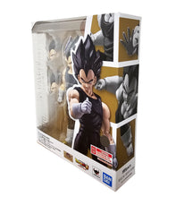 Load image into Gallery viewer, Free UK Royal Mail Tracked 24hr Delivery   

Spectacular statue of Vegeta from the the legendary anime Dragon Ball Super. This premium figure is launched by Tamashii Nations as part of their new S.H.Figuarts release.  

The set comes with three additional facial expressions, premium articulated figure of Vegeta (14 point articulation), three facial plats, and Three left and four right optional hands. 
