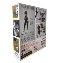 Load image into Gallery viewer, Free UK Royal Mail Tracked 24hr Delivery   

Spectacular statue of Vegeta from the the legendary anime Dragon Ball Super. This premium figure is launched by Tamashii Nations as part of their new S.H.Figuarts release.  

The set comes with three additional facial expressions, premium articulated figure of Vegeta (14 point articulation), three facial plats, and Three left and four right optional hands. 
