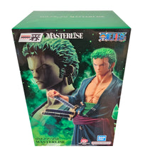 Load image into Gallery viewer, Free UK Royal Mail Tracked 24hr delivery 

Exceptional statue of Roronoa Zoro from the legendary anime ONE PIECE. This amazing statue is launched by Ichibansho Figure as part of their latest Masterlise collection.

This remarkable statue is created meticulously, showing Roronoa Zoro posing in his iconic dark green kimono, with his three kanatas attached on his side. -Stunning!

This PVC statue stands at 25cm tall, and packaged in a gift/collectible box from Bandai.

Official brand: Ichibansho Figure / Banda
