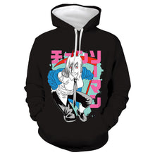 Load image into Gallery viewer, Free UK Royal Mail Tracked 24hr delivery  Striking design of &quot;Power&quot;  from the latest anime Chainsaw Man.   Premium DTG technology prints the design directly onto the hoodie which makes the design really stand out, easy to wash, and the colours will not fade or crack.  The silken style of this polyester hoodie makes it lightweight and comfortable to wear. A large front pocket and an adjustable hood with drawstrings.  Excellent gift for any Chainsaw Man fan.  
