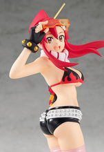 Load image into Gallery viewer, FREE UK Royal Mail Tracked 24hr Delivery  Beautiful figure of Yoko Littner from the popular anime Gurren Lagann. This amazing statue is part of the Goodsmile Company&#39;s Pop Up Parade series.   The sculptor has really did a beautiful job creating this high-detailed PVC statue of Yoko. The statue shows Yoko posing with her shades.   The PVC statue stands at 18cm tall, comes with a base, and packaged in a window display gift/collectible box from Good Smile Company.   Excellent gift for any Gurren Lagann fan.
