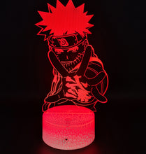 Load image into Gallery viewer, Naruto Uzumaki 3D Anime Touch Sensor 7 Colour mode LED Light / Lamp
